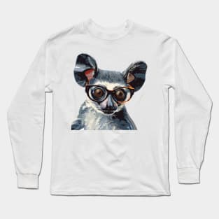 Specs 'n' Squeaks: The Bespectacled Bushbaby Tee Long Sleeve T-Shirt